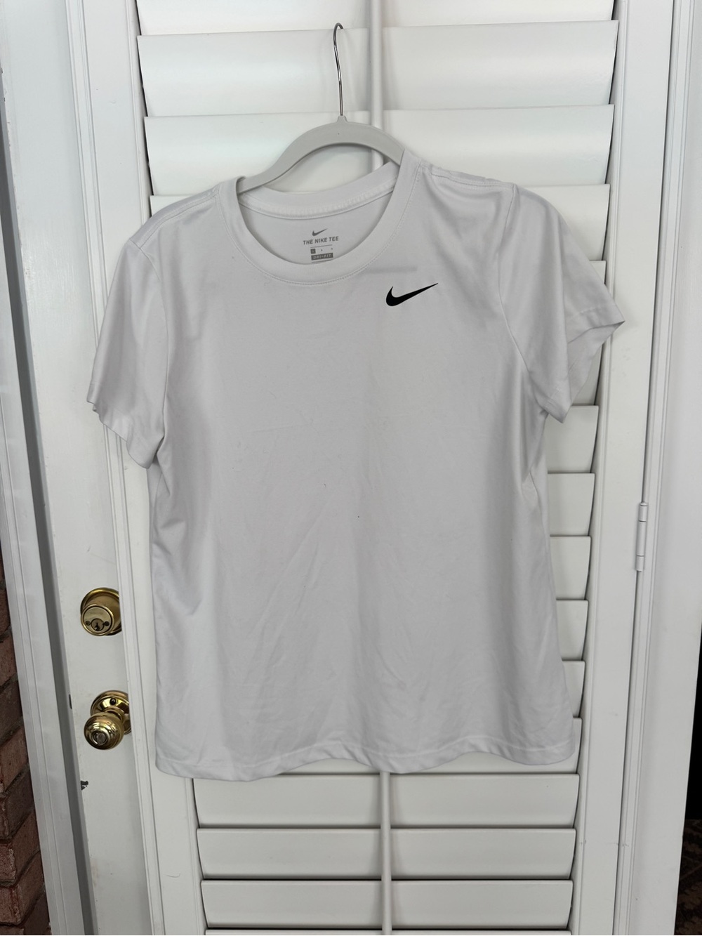 Nike White Tee with Gray Logo